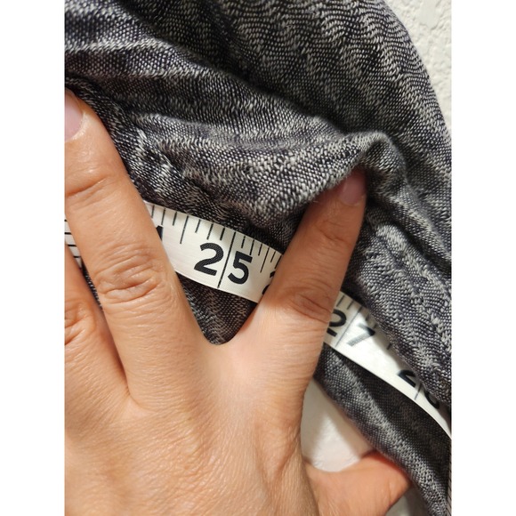 FLAX 100% Linen Open Front Jacket Cardigan Gray Textured Size M Lithuania - Picture 9 of 9